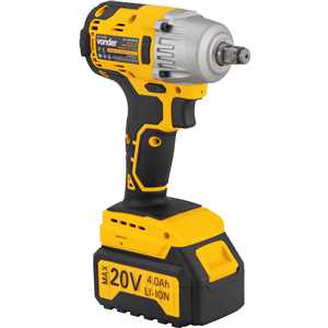 Chave de impacto, bateria 20 V, encaixe de 1/2", fonte bivolt automática, CIV 200B, VONDER