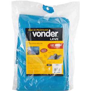 Lona de polietileno azul 6 m x 5 m, 100 micra, VONDER LEVE