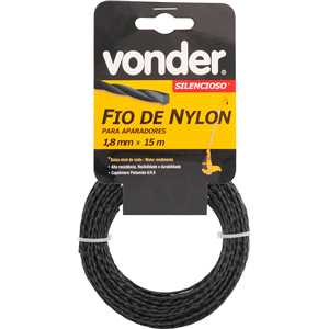 Fio de nylon, 1,8 mm x 15 m, silencioso, VONDER