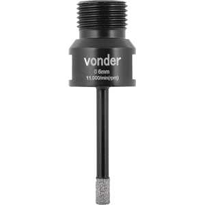 Serra copo diamantada, 6 mm, para esmerilhadeira, VONDER