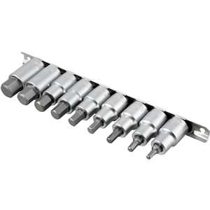 Jogo de soquetes hexagonais, encaixe 1/2", 3/16 a 5/8", VONDER
