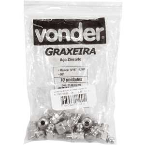 Graxeira curva 5/16" UNF, 90°, SAE 24 fios, VONDER