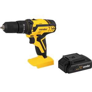 Parafusadeira/furadeira de impacto a bateria, 12 V, fonte de carregamento bivolt automática jogo com 74 acessórios, PFV 074 VONDER