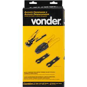 Conjunto de Alicate Crimpador e Alicate Desencapador, 4 peças, VONDER