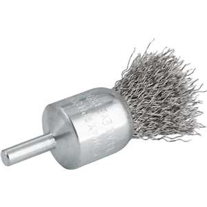 Escova pincel 25 mm, aço inox, cerdas onduladas, haste 1/4", VONDER