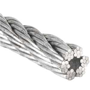 Cabo de aço galvanizado, alma de fibra, 7,94 mm - 5/16", 6 x 7, VONDER