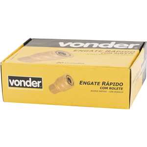 Engate rápido de 1/4", rosca fêmea 1/4" NPT, com rolete, VONDER