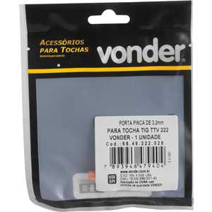 Porta-pinça de 3,2 mm x 47,0 mm, para tochas TIG, VONDER