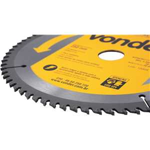 Lâmina de serra circular com dentes de metal duro/vídea, 250 mm x 30 mm, 72 dentes, VONDER