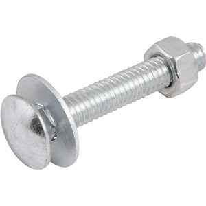 Parafuso francês zincado, 5/16" x 2", com porca e arruela, cartela com 2 conjuntos, VONDER