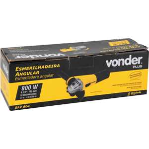 Esmerilhadeira angular 4.1/2", 800 W, 127 V~, EAV 804, VONDER PLUS