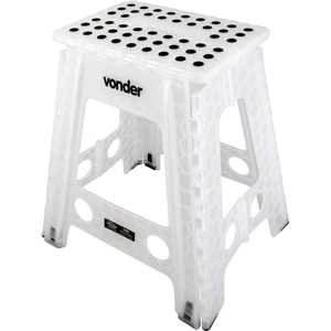 Banqueta plástica dobrável, transparente, altura 450 mm, VONDER