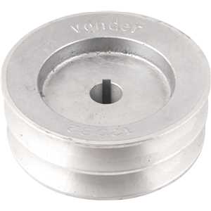 Polia de alumínio 2 canais, perfil B, 120 mm com furo de 3/4" - 19,1 mm, VONDER