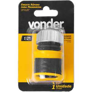 Engate rápido para mangueira 1/2", com bloqueador de fluxo VONDER PLUS