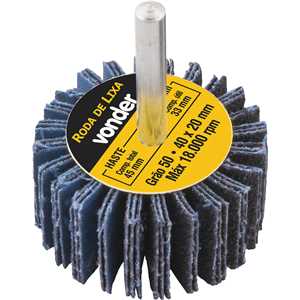 Roda de lixa 40 mm x 20 mm com haste, grão 50 VONDER