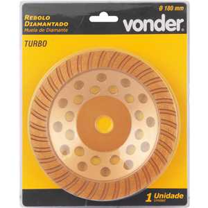 Rebolo diamantado, 180 mm, turbo, VONDER
