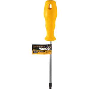 Chave hexalobular, T40, com cabo reto, VONDER