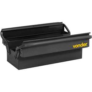 Caixa metálica sanfonada para ferramentas, com 3 gavetas, 50 cm x 19 cm x 16 cm, VONDER
