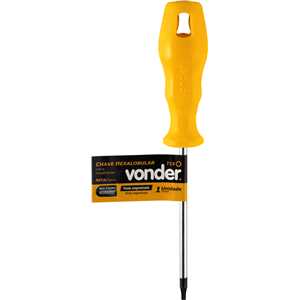 Chave hexalobular, T15, com cabo reto, VONDER