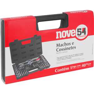 Jogo de machos e cossinetes com 40 peças NOVE54