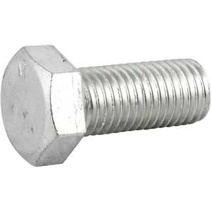Parafuso sextavado zincado 7/8" x 2", UNC, rosca total, VONDER