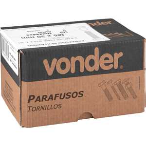 Parafuso sextavado zincado, 5 mm x 30 mm, MA, VONDER