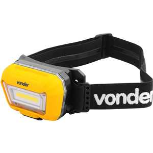 Lanterna de LED para cabeça,  recarregável, LED COB, LCV 300, VONDER