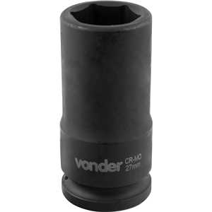 Soquete sextavado longo de impacto, 27 mm, encaixe de 3/4", VONDER