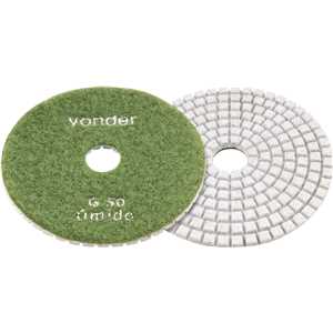 Disco de lixa diamantado com costado em pluma 4", grão 50, VONDER