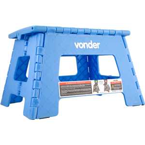 Banqueta plástica dobrável, azul, altura 220 mm, VONDER