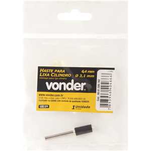 Haste para lixa cilindro, 6,4 mm, para microrretífica, VONDER