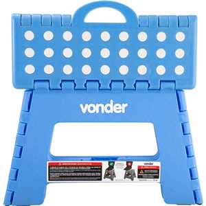 Banqueta plástica dobrável, azul, altura 220 mm, VONDER