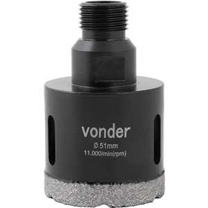 Serra copo diamantada, 51 mm, para esmerilhadeira, VONDER