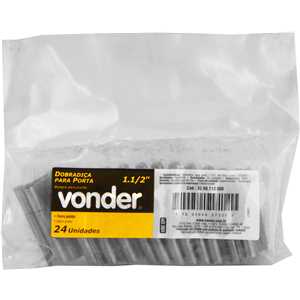 Dobradiça para porta 1.1/2", em ferro polido, VONDER