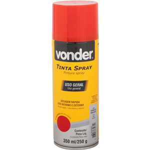 Tinta em spray vermelha, 350 ml/250 g, VONDER