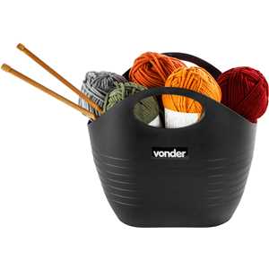 Bolsa plástica multiuso, 8,5 litros, preta, VONDER