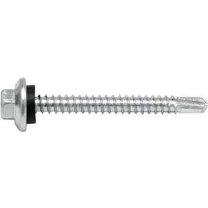 Parafuso autobrocante sextavado com acabamento tipo Dacromet, cabeça flangeada, 5,5 mm x 1", VONDER