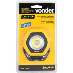 Refletor recarregável, LED COB 700 lm, RRV 700 VONDER