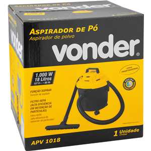 Aspirador de pó e líquidos, 1.000 W, 18 litros, 127 V~, APV 1018 VONDER