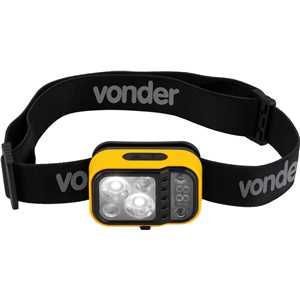 Lanterna de LED para cabeça, recarregável, LED CREE Xte, LCV 220 VONDER
