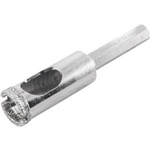 Serra copo diamantada 14 mm, refrigerada, com haste, VONDER