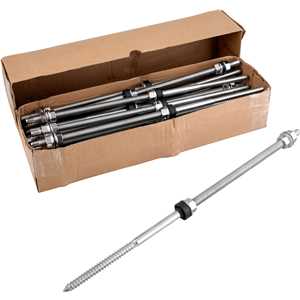 Conjunto haste M12 x 400 mm para painel solar, para madeira, VONDER
