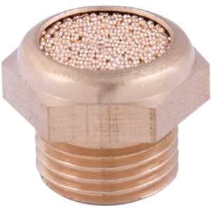 Silenciador de ar comprimido, curto, em latão, rosca 1/8" BSP, VONDER