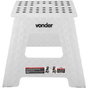 Banqueta plástica dobrável, transparente, altura 360 mm, VONDER