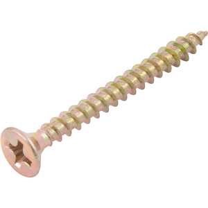 Parafuso madeira chipboard, cabeça chata, fenda cruzada/phillips, 3,5 mm x 35,0 mm, VONDER