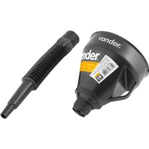 Funil plástico, bico flexível, preto, 140 mm, VONDER