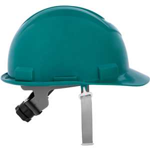 Capacete aba frontal, verde, com jugular e suspensão com catraca, VONDER PLUS
