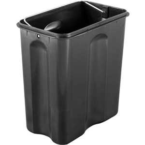Lixeira retangular, 5 litros, inox, branca, VONDER
