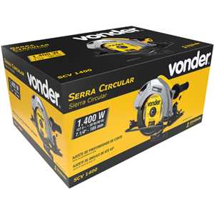 Serra circular 7.1/4", 1.400 W, SCV 1400, 127 V~ VONDER