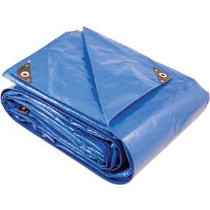Lona reforçada de polietileno azul 8 m x 6 m, VONDER PLUS